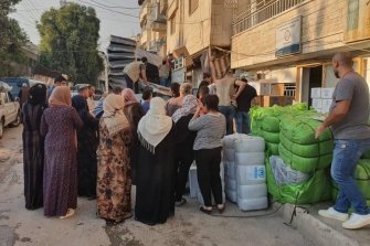 Verteilung von Hilfsgütern in Syrien