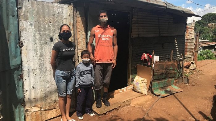 The Contreras Family struggles to have basic access to water, gas and food. As both parents are unemployed, they survive on the food box from the government, which is completely insufficient (La Pastora, at Altos de Lidice community in Caracas).